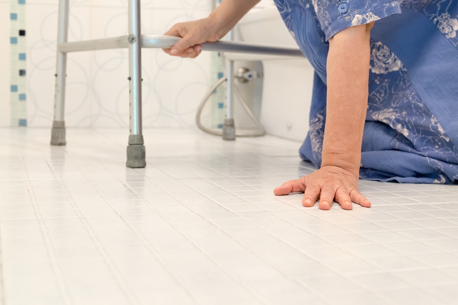 Old women suffering nursing home neglect
